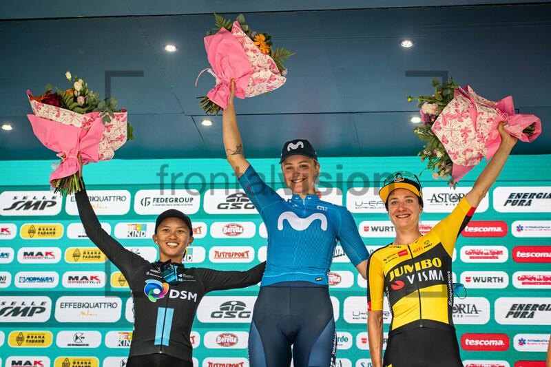 RIVERA Coryn, NORSGAARD JÃ˜RGENSEN Emma Cecilie, VOS Marianne: Giro dÂ´Italia Donne 2021 – 6. Stage 
