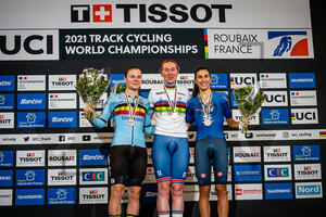 KOPECKY Lotte, ARCHIBALD Katie, BALSAMO Elisa: UCI Track Cycling World Championships – Roubaix 2021