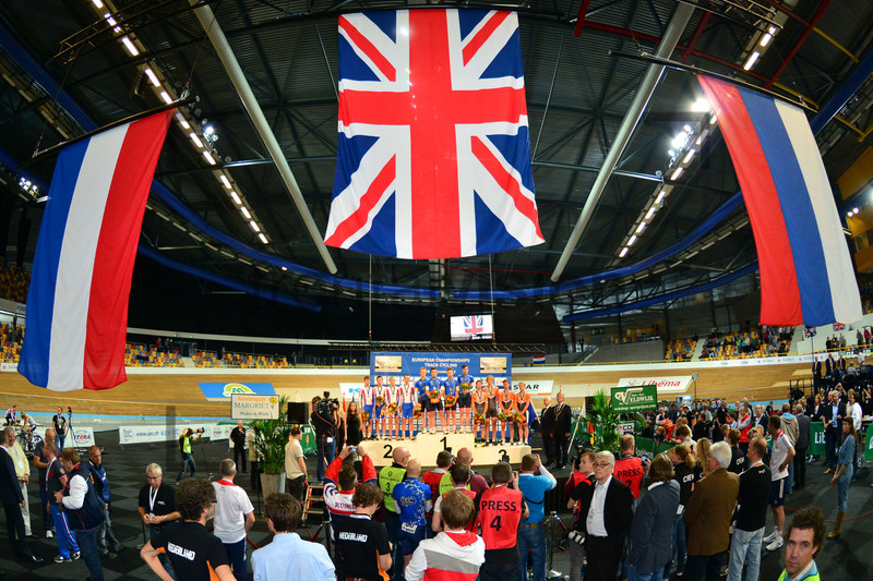 Team Russia, Team Great Britain, Team Netherlands: UEC Track Cycling European Championships, Netherlands 2013, Apeldoorn, Team Pursuit, Qualifying Ã Finals, Men 