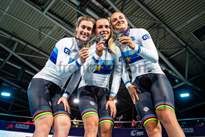 GRABOSCH Pauline Sophie, HINZE Emma, FRIEDRICH Lea Sophie: UEC Track Cycling European Championships – Munich 2022
