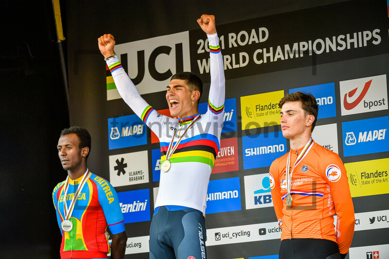 GIRMAY Biniam, BARONCINI Filippo, KOOIJ Olav: UCI Road Cycling World Championships 2021 