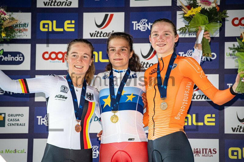 NIEDERMAIER Antonia, IVANCHENKO Alena, UIJEN Elise: UEC Road Cycling European Championships - Trento 2021 