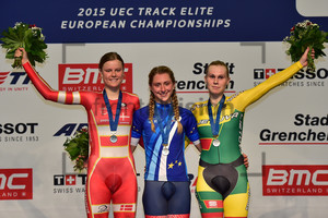DIDERIKSEN Amalie, TROTT Laura, TREBAITE Ausrine: Track Elite European Championships - Grenchen 2015
