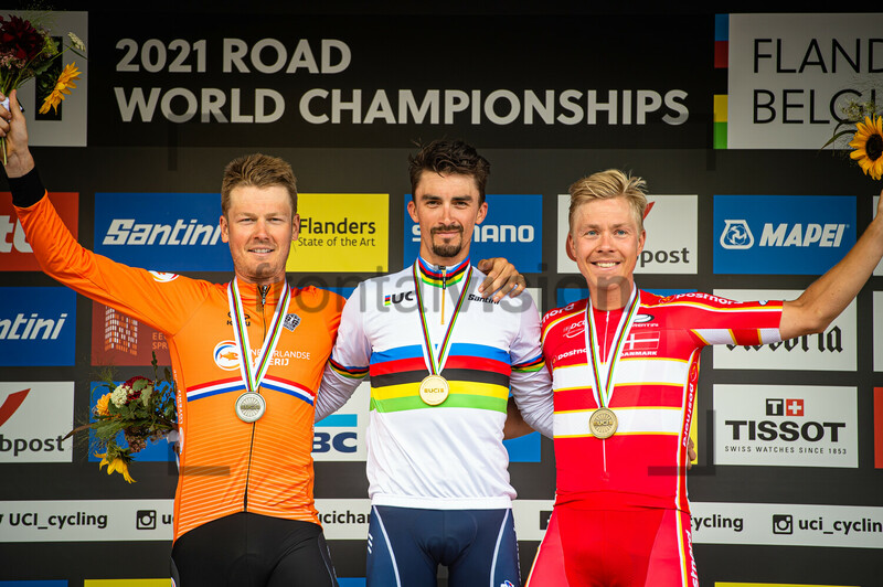 VAN BAARLE Dylan, ALAPHILIPPE Julian, HUNDAHL Michael Valgren: UCI Road Cycling World Championships 2021 
