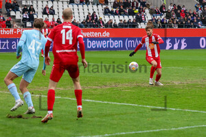 Leonardo Vonic Tor Rot-Weiss Essen vs. 1. FC Köln Spielfotos 06.01.2024