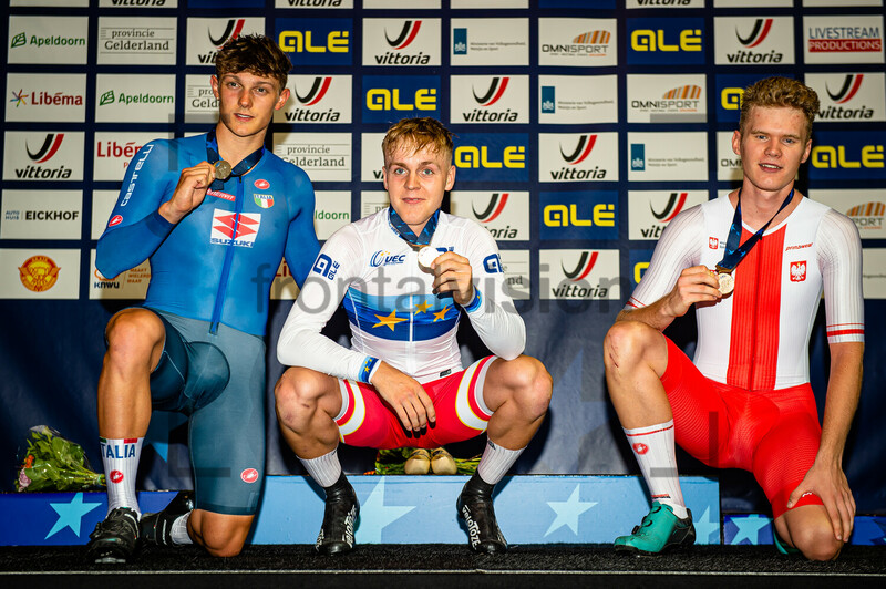 URSELLA Lorenzo, MATHIESEN Phillip, LEWANDOWSKI Jakub: UEC Track Cycling European Championships (U23-U19) – Apeldoorn 2021 