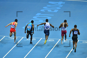 Bingtian SU, Warren FRASER, Dwain CHAMBERS, Femi OGUNODE, Gavin SMELLIE: IAAF World Indoor Championships Sopot 2014
