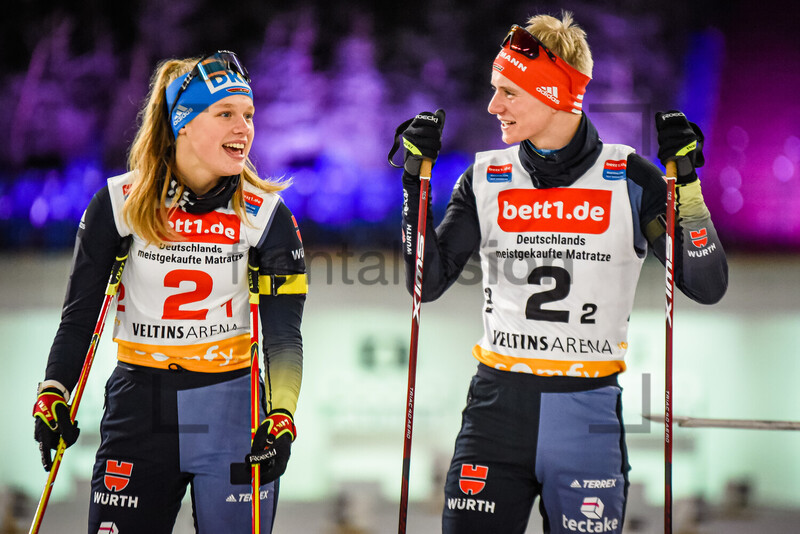 Charlotte Gallbronner, Linus Kesper WTC Biathlon auf Schalke 28-12-2022 