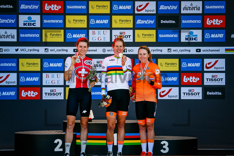 REUSSER Marlen, VAN DIJK Ellen, VAN VLEUTEN Annemiek: UCI Road Cycling World Championships 2021 