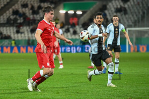 Ariel Mosor, Ansgar Knauff UEFA U21 Euro Qualifikation Deutschland gegen Polen Spielfotos 21.11.2023