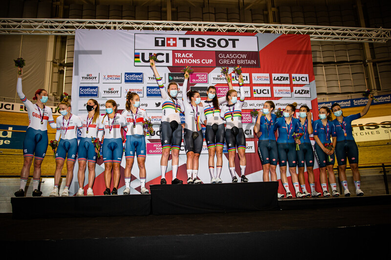GREAT BRITAIN 1, GERMANY, ITALY: UCI Track Nations Cup Glasgow 2022 