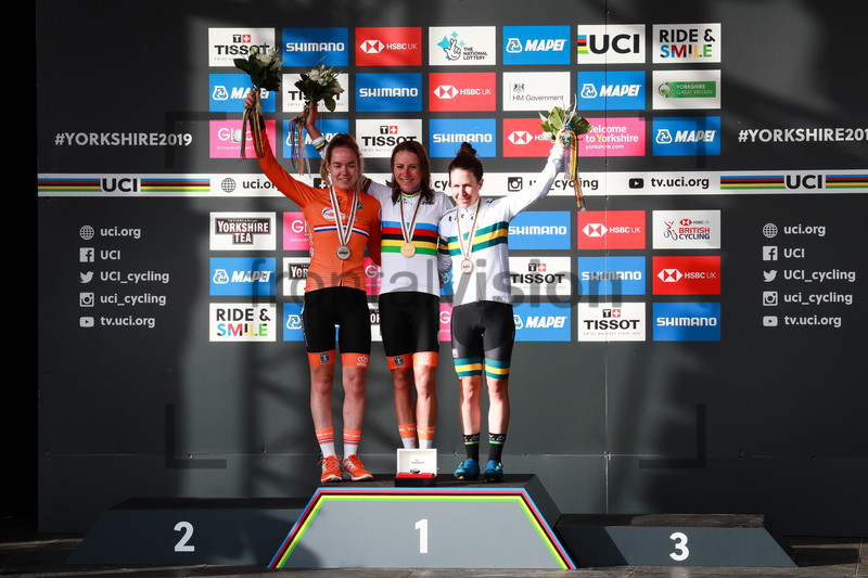 VAN DER BREGGEN Anna, VAN VLEUTEN Annemiek, SPRATT Amanda: UCI Road Cycling World Championships 2019 