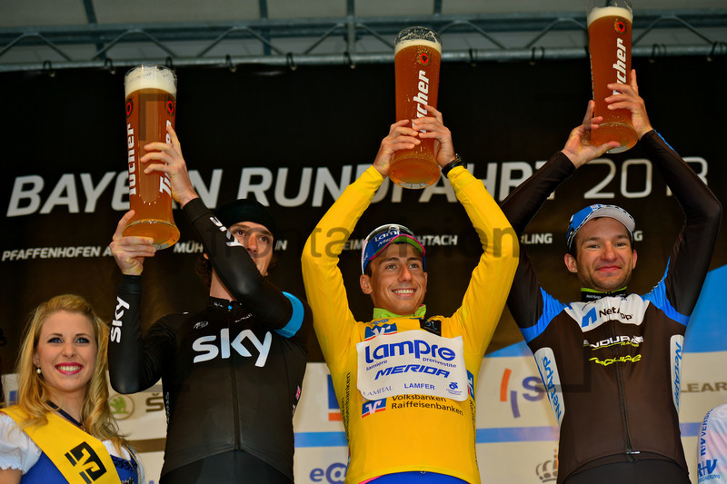Winner Adriano Malori, second Geraint Thomas and third Jan Barta: 5. stage 