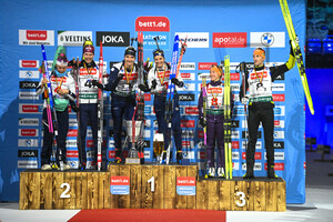 Siegerehrung bett1.de Biathlon World Team Challenge 28.12.2023