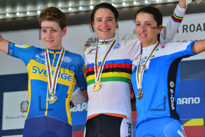 Emma Johansson, Marianne Vos, Rossella Ratto: UCI Road World Championships, Toscana 2013, Firenze, Road Race Women