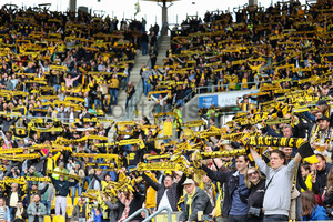 Alemannia Aachen Fans Schalparade Stimmung gegen 1. FC Bocholt 27.04.2024
