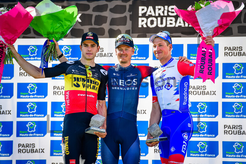 VAN AERT Wout, VAN BAARLE Dylan, KÜNG Stefan: Paris - Roubaix - MenÂ´s Race 2022 