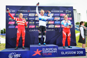 CHRISTENSEN Simone Tetsche, SMULDERS Laura, BONDARENKO Yaroslava: UEC European Championships 2018 – BMX