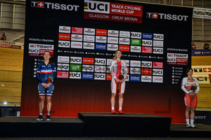 DELZENNE Elise, KACZKOWSKA Justyna, SHARAKOVA Tatsiana: Track Cycling World Cup - Glasgow 2016
