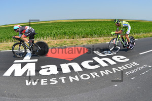 Markel Irizar and Fabio Sabatini: 11. Stage, ITT from Avranches to Le Mont Saint Michel