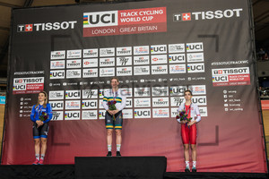 SHMELEVA Daria, MORTON Stephanie, LOS Urszula: UCI Track Cycling World Cup 2018 – London