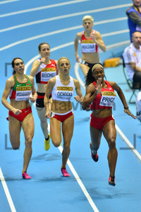 Marina ARZAMASOVA, Selina BÜCHEL, Angelika CICHOCKA, Chanelle PRICE: IAAF World Indoor Championships Sopot 2014