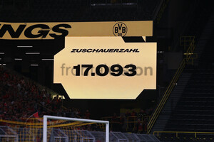 Anzeigentafel Zuschauerzahl Borussia Dortmund U23 vs. Rot-Weiss Essen 13.10.2023