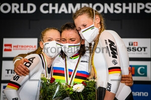 BRAUßE Franziska, BRENNAUER Lisa, KRÖGER Mieke: UCI Track Cycling World Championships – Roubaix 2021