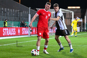 Kacper Kozlowski, Brajan Gruda UEFA U21 Euro Qualifikation Deutschland gegen Polen Spielfotos 21.11.2023