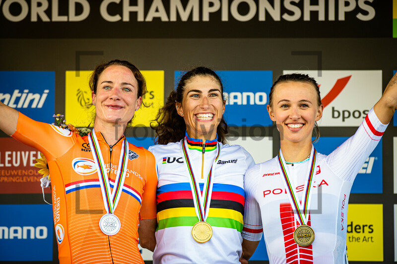 VOS Marianne, BALSAMO Elisa, NIEWIADOMA Katarzyna: UCI Road Cycling World Championships 2021 