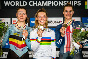 KOPECKY Lotte, PATERNOSTER Letizia, VALENTE Jennifer: UCI Track Cycling World Championships – Roubaix 2021