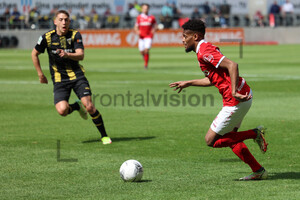 Isiah Young Alemannia Aachen vs. Rot-Weiss Essen Spielfotos 10-04-2022