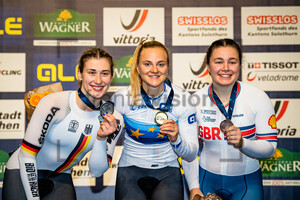 GRABOSCH Pauline Sophie, FRIEDRICH Lea Sophie, CAPEWELL Sophie: UEC Track Cycling European Championships – Grenchen 2023