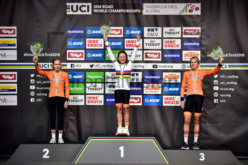 VAN DER BREGGEN Anna, VAN VLEUTEN Annemiek, VAN DIJK Eleonora: UCI World Championships 2018 – Road Cycling 