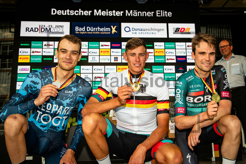 HEIDEMANN Miguel, POLITT Nils, SCHACHMANN Maximilian: National Championships-Road Cycling 2023 - ITT Elite Men 