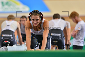 Miriam Welte: UEC Track Cycling European Championships, Netherlands 2013, Apeldoorn, Team Sprint, Qualifying and Finals, Women