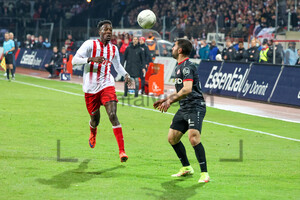 OÄŸuzhan Kefkir, Mike Owusu SC Fortuna Köln vs. Rot-Weiss Essen Spielfotos 16-03-2022