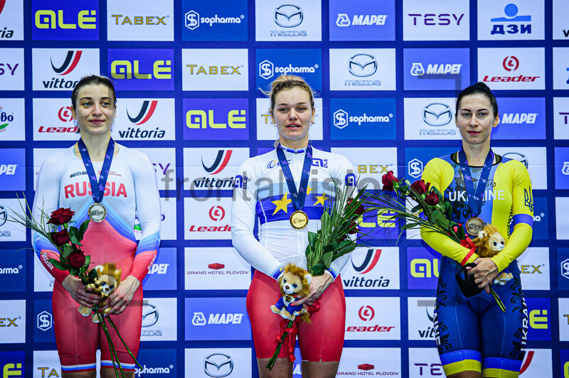 SHMELEVA Daria, VOINOVA Anastasiia, STARIKOVA Olena: UEC Track Cycling European Championships 2020 – Plovdiv 