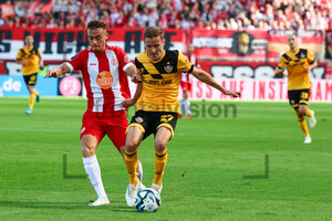 Marvin Obuz, Niklas Hauptmann Rot-Weiss Essen vs. Dynamo Dresden 01.10.2023