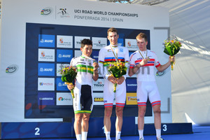 Caleb Ewan, Sven Erik Bystrom, Kristoffer Skjerping: UCI Road World Championships 2014 – Men Under 23 Road Race