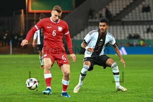 Mateusz Legowski, Ansgar Knauff UEFA U21 Euro Qualifikation Deutschland gegen Polen Spielfotos 21.11.2023