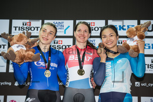 SHMELEVA Daria, VAN RIESSEN Laurine, LEE Wai Sze: UCI Track Cycling World Cup 2018 – Paris