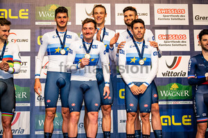 MORO Manlio, CONSONNI Simone, MILAN Jonathan, GANNA Filippo, LAMON Francesco: UEC Track Cycling European Championships – Grenchen 2023