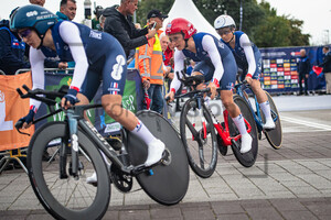 LABOUS Juliette, KERBAOL Cedrine, CORDON RAGOT Audrey: UEC Road Cycling European Championships - Drenthe 2023