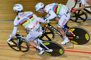 Vivien Brisse, Morgan Kneisky: UEC Track Cycling European Championships, Netherlands 2013, Apeldoorn, Madison, Qualifying, Men
