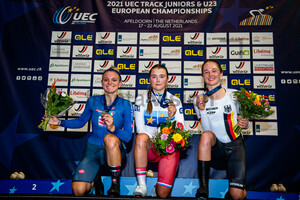 FIORIN Sara, MOISEEVA Alina, EBERLE Lana: UEC Track Cycling European Championships (U23-U19) – Apeldoorn 2021