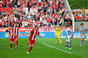 Lucas Brumme Torjubel Rot-Weiss Essen vs. MSV Duisburg  07.04.2024