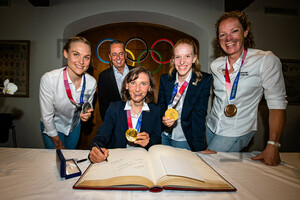 LETH Julie, KNOLL Klaus, BRENNAUER Lisa, BRAUßE Franziska, WILD Kirsten: Olympic Participants Party
