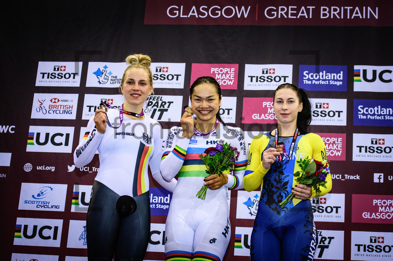 HINZE Emma, LEE Wai Sze, STARIKOVA Olena: UCI Track Cycling World Cup 2019 – Glasgow 