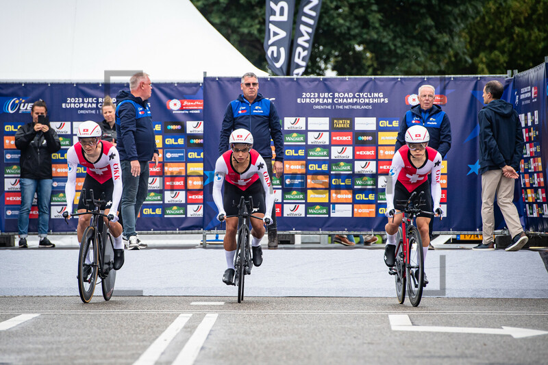 BINGGELI Alexandre, BUHLMANN Luca, GINTER Nicolas: UEC Road Cycling European Championships - Drenthe 2023 